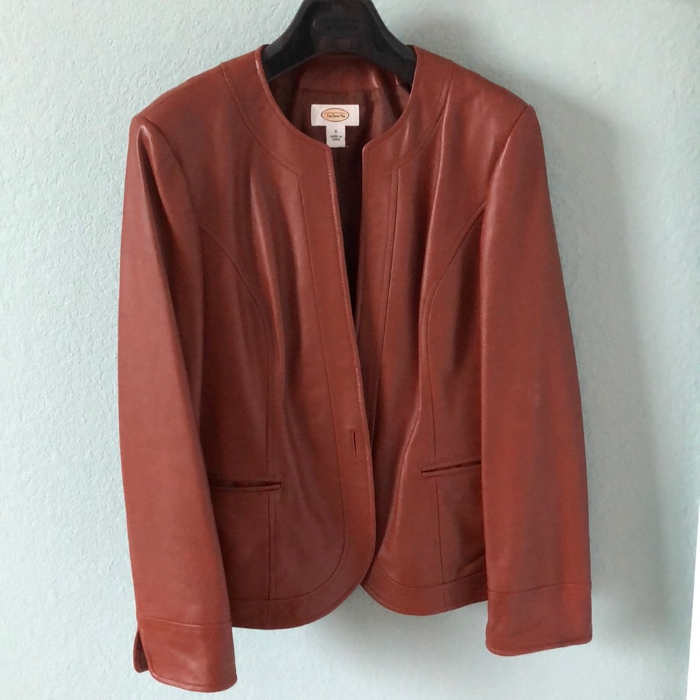 Talbots genuine leather jacket